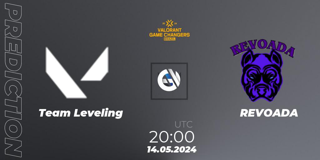 Team Leveling contre REVOADA : prédiction de match. 14.05.2024 at 20:00. VALORANT, VCT 2024: Game Changers Brazil Series 1