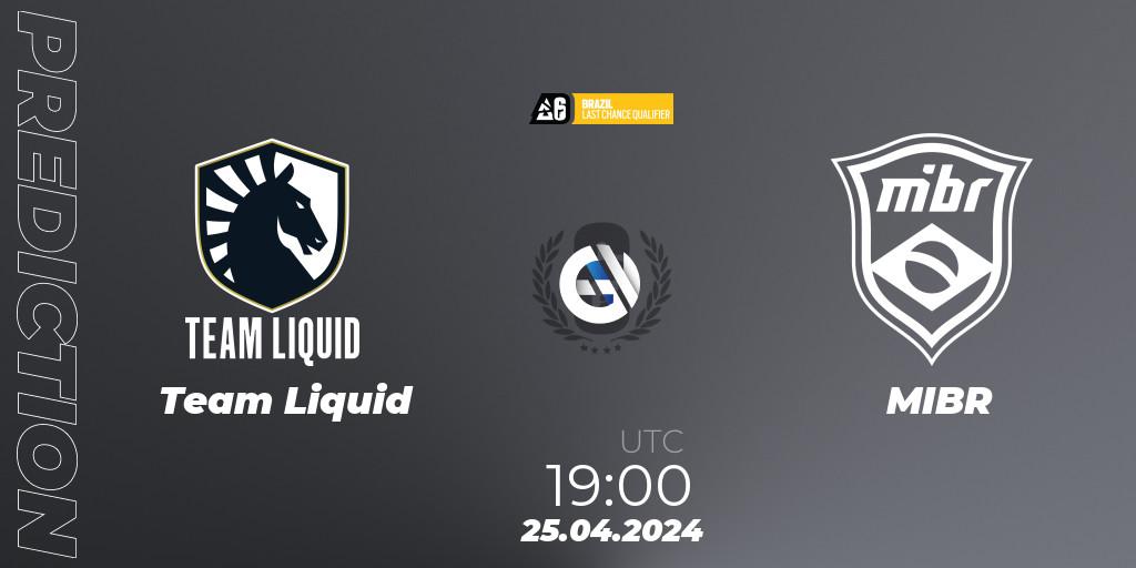 Team Liquid contre MIBR : prédiction de match. 25.04.24. Rainbow Six, Brazil League 2024 - Stage 1: Last Chance Qualifier