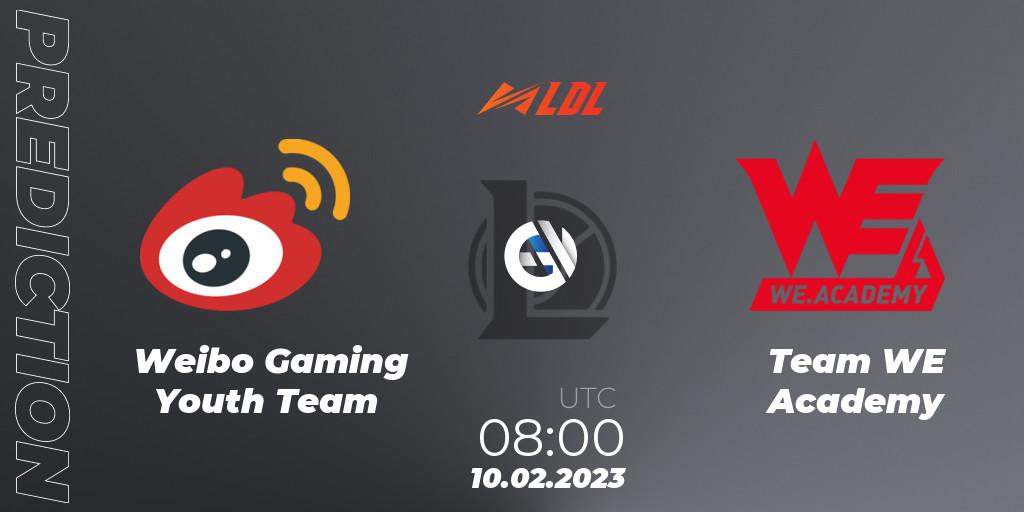 Weibo Gaming Youth Team contre Team WE Academy : prédiction de match. 10.02.23. LoL, LDL 2023 - Swiss Stage