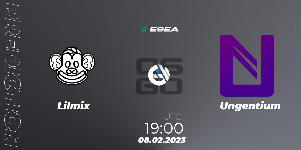 Lilmix contre Ungentium : prédiction de match. 08.02.23. CS2 (CS:GO), ESEA Season 44: Advanced Division - Europe