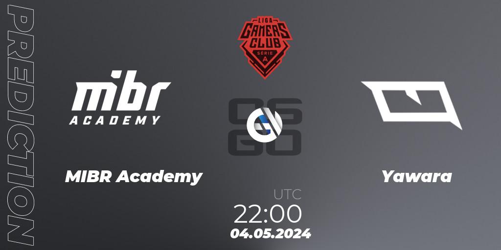 MIBR Academy contre Yawara : prédiction de match. 04.05.2024 at 22:00. Counter-Strike (CS2), Gamers Club Liga Série A: April 2024