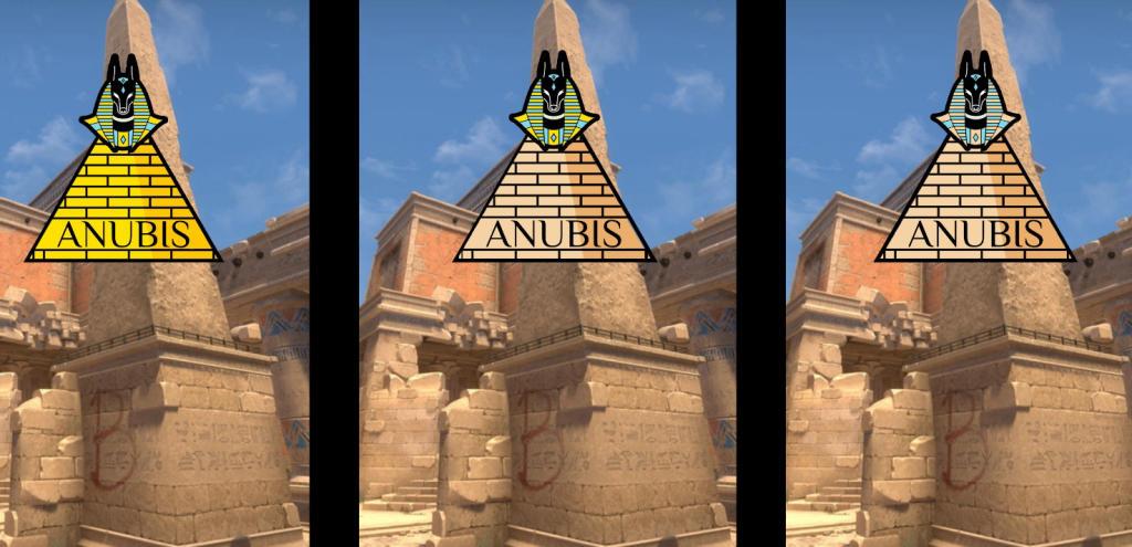 Positions sur la carte Anubis