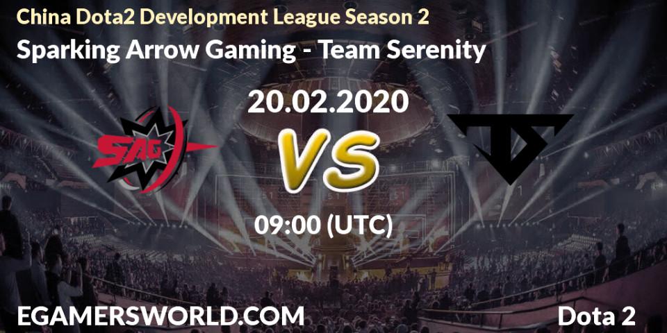Sparking Arrow Gaming contre Team Serenity : prédiction de match. 28.02.20. Dota 2, China Dota2 Development League Season 2