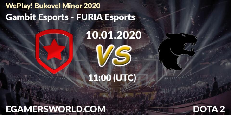 Gambit Esports contre FURIA Esports : prédiction de match. 09.01.20. Dota 2, WePlay! Bukovel Minor 2020