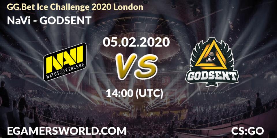 NaVi contre GODSENT : prédiction de match. 05.02.20. CS2 (CS:GO), GG.Bet Ice Challenge 2020 London
