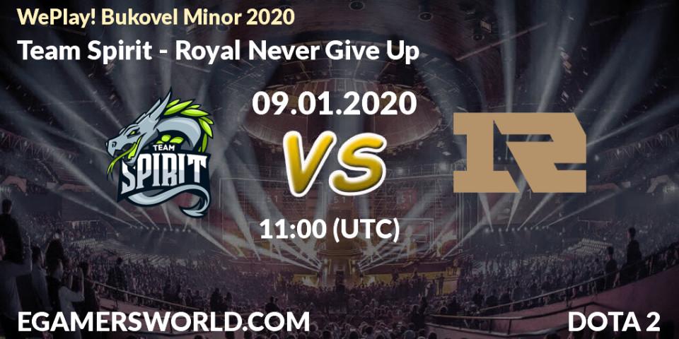 Team Spirit contre Royal Never Give Up : prédiction de match. 09.01.20. Dota 2, WePlay! Bukovel Minor 2020