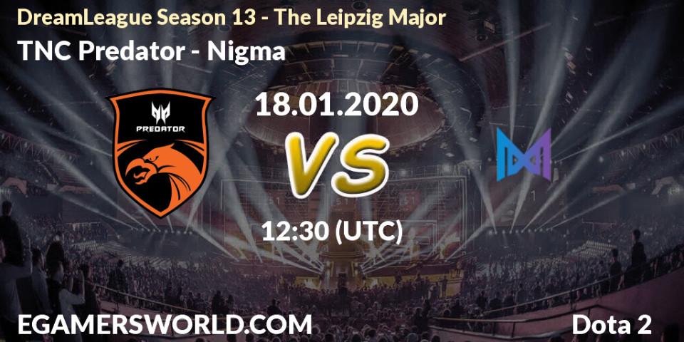 TNC Predator contre Nigma : prédiction de match. 18.01.20. Dota 2, DreamLeague Season 13 - The Leipzig Major