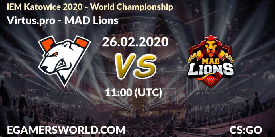 Virtus.pro contre MAD Lions : prédiction de match. 26.02.20. CS2 (CS:GO), IEM Katowice 2020 