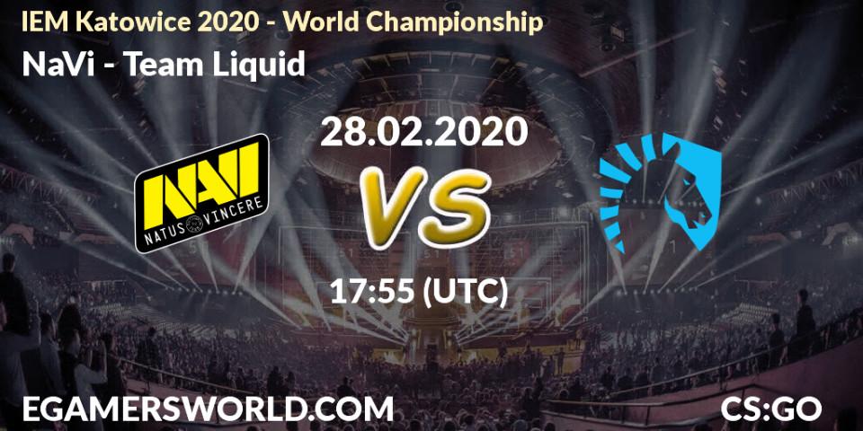 NaVi contre Team Liquid : prédiction de match. 28.02.20. CS2 (CS:GO), IEM Katowice 2020 
