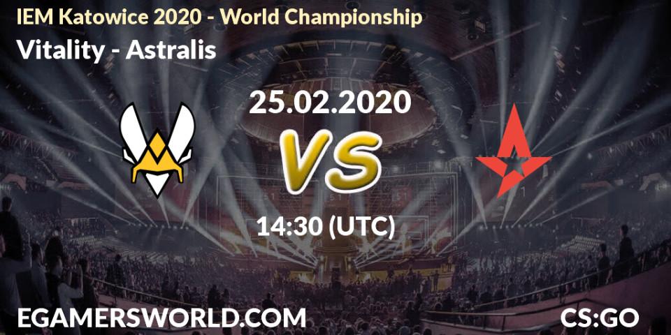 Vitality contre Astralis : prédiction de match. 25.02.20. CS2 (CS:GO), IEM Katowice 2020 
