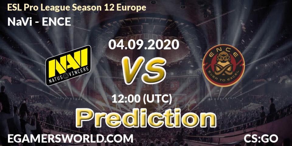 NaVi contre ENCE : prédiction de match. 04.09.20. CS2 (CS:GO), ESL Pro League Season 12 Europe