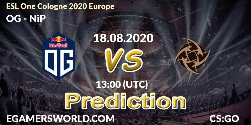 OG contre NiP : prédiction de match. 18.08.20. CS2 (CS:GO), ESL One Cologne 2020 Europe