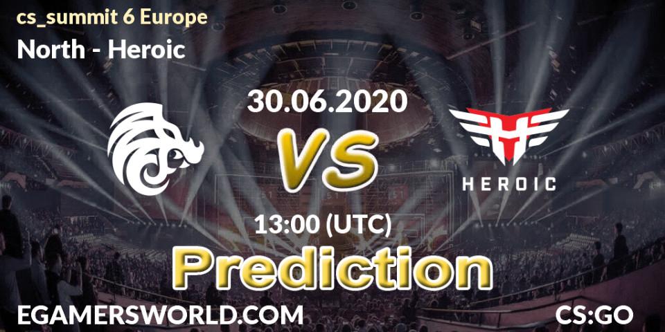 North contre Heroic : prédiction de match. 30.06.20. CS2 (CS:GO), cs_summit 6 Europe