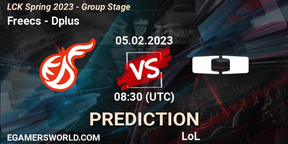 Freecs contre Dplus : prédiction de match. 05.02.23. LoL, LCK Spring 2023 - Group Stage