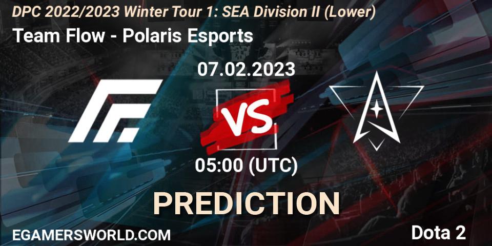 Team Flow contre Polaris Esports : prédiction de match. 08.02.23. Dota 2, DPC 2022/2023 Winter Tour 1: SEA Division II (Lower)
