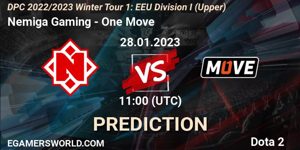 Nemiga Gaming contre One Move : prédiction de match. 28.01.23. Dota 2, DPC 2022/2023 Winter Tour 1: EEU Division I (Upper)