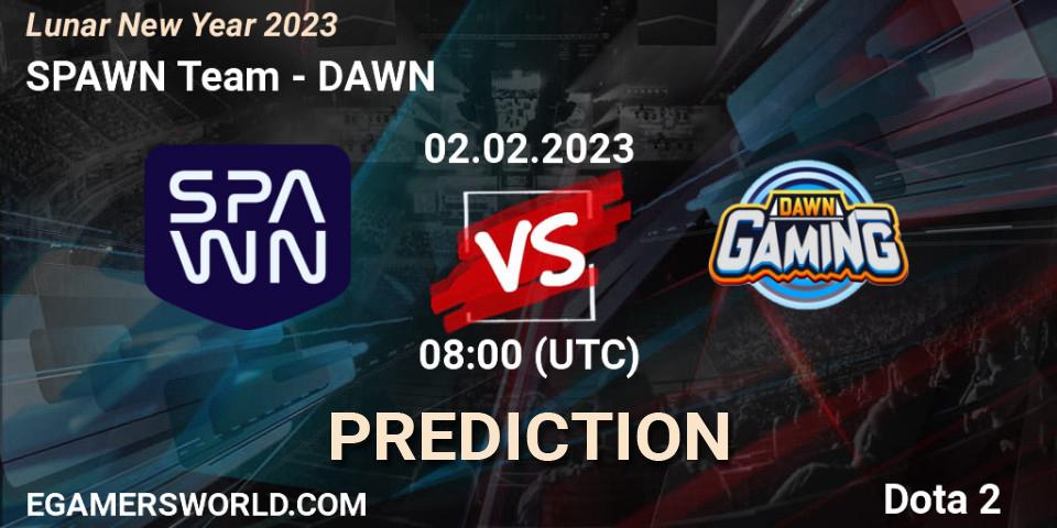 SPAWN Team contre DAWN : prédiction de match. 02.02.23. Dota 2, Lunar New Year 2023