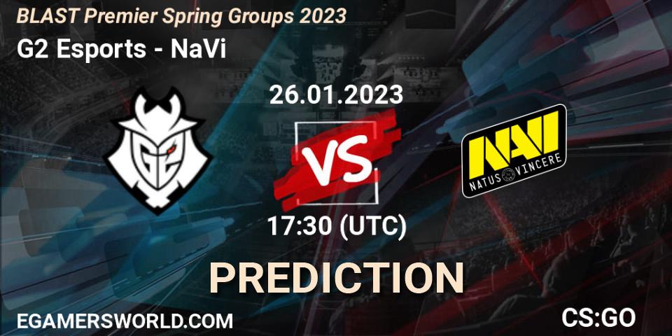 G2 Esports contre NaVi : prédiction de match. 26.01.23. CS2 (CS:GO), BLAST Premier Spring Groups 2023