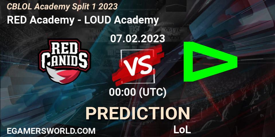RED Academy contre LOUD Academy : prédiction de match. 07.02.23. LoL, CBLOL Academy Split 1 2023