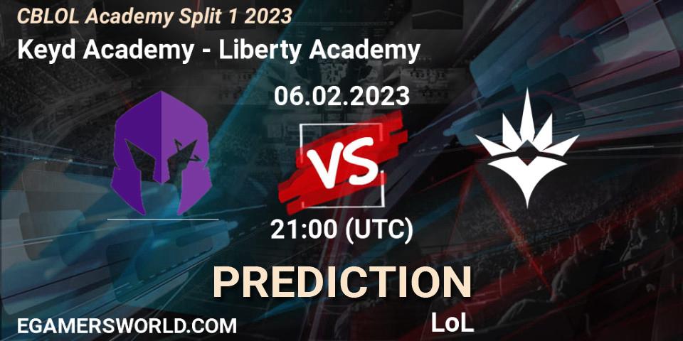 Keyd Academy contre Liberty Academy : prédiction de match. 06.02.23. LoL, CBLOL Academy Split 1 2023