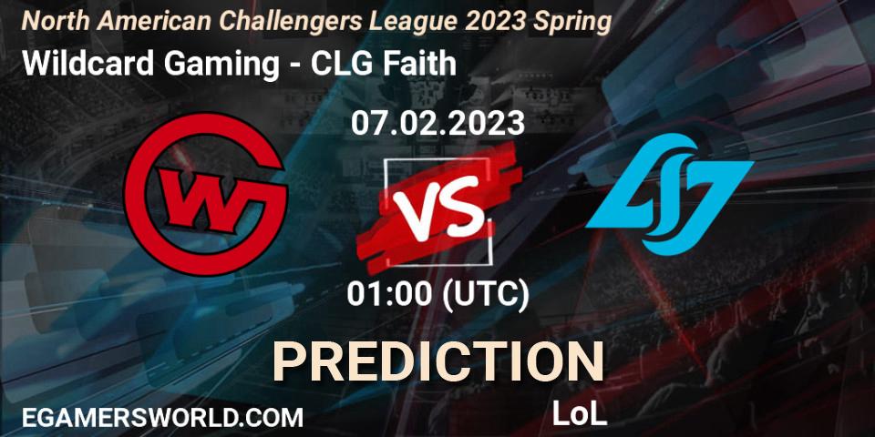 Wildcard Gaming contre CLG Faith : prédiction de match. 07.02.23. LoL, NACL 2023 Spring - Group Stage