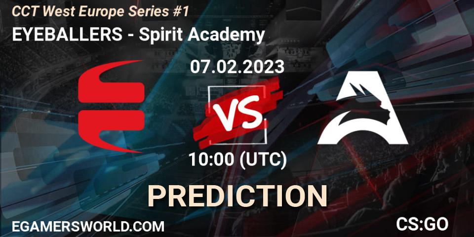 EYEBALLERS contre Spirit Academy : prédiction de match. 07.02.23. CS2 (CS:GO), CCT West Europe Series #1