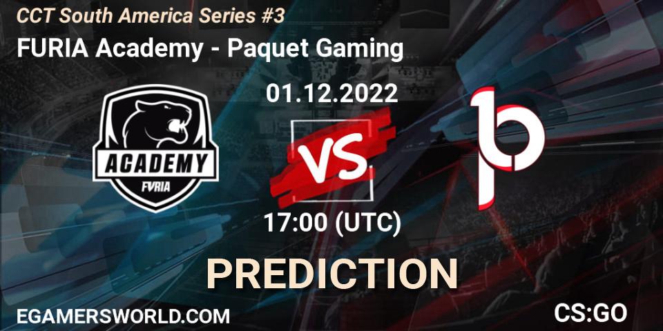 FURIA Academy contre Paquetá Gaming : prédiction de match. 01.12.22. CS2 (CS:GO), CCT South America Series #3