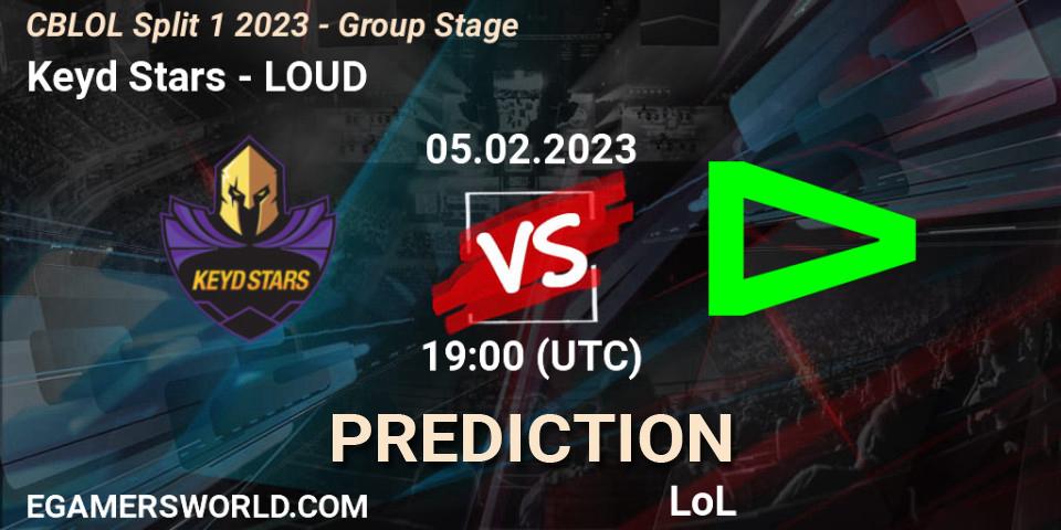 Keyd Stars contre LOUD : prédiction de match. 05.02.23. LoL, CBLOL Split 1 2023 - Group Stage