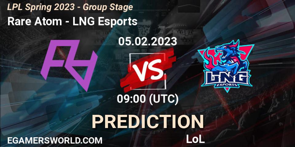 Rare Atom contre LNG Esports : prédiction de match. 05.02.23. LoL, LPL Spring 2023 - Group Stage