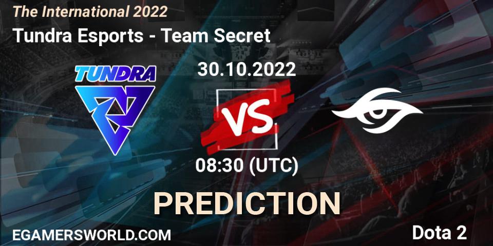 Tundra Esports contre Team Secret : prédiction de match. 30.10.22. Dota 2, The International 2022