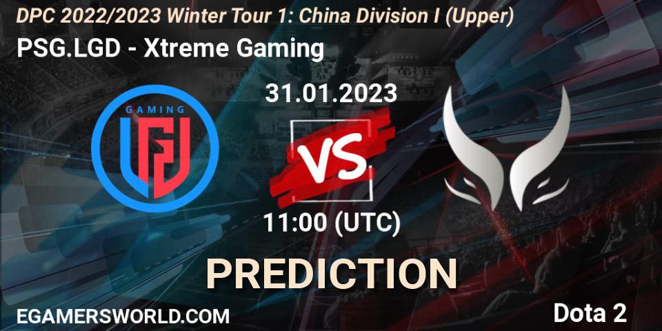 PSG.LGD contre Xtreme Gaming : prédiction de match. 31.01.23. Dota 2, DPC 2022/2023 Winter Tour 1: CN Division I (Upper)