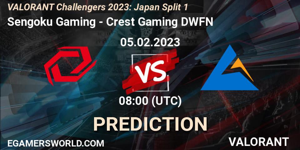 Sengoku Gaming contre Crest Gaming DWFN : prédiction de match. 05.02.23. VALORANT, VALORANT Challengers 2023: Japan Split 1