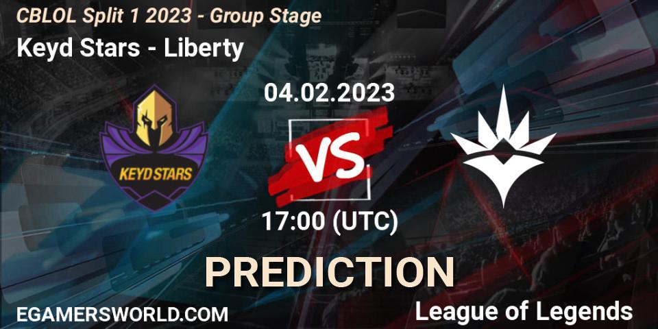 Keyd Stars contre Liberty : prédiction de match. 04.02.23. LoL, CBLOL Split 1 2023 - Group Stage