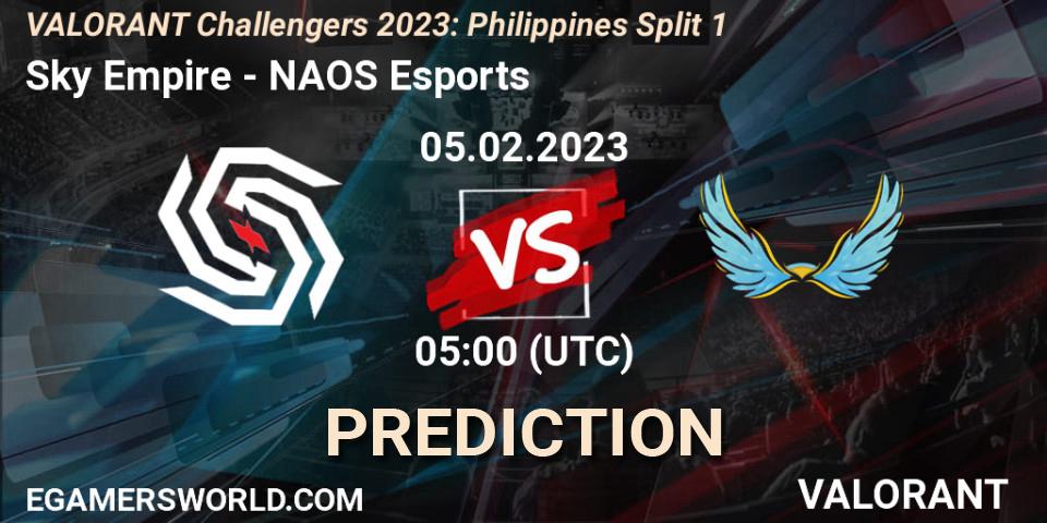 Sky Empire contre NAOS Esports : prédiction de match. 05.02.23. VALORANT, VALORANT Challengers 2023: Philippines Split 1
