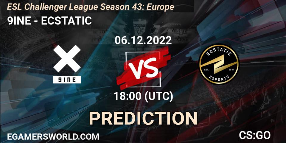 9INE contre ECSTATIC : prédiction de match. 06.12.22. CS2 (CS:GO), ESL Challenger League Season 43: Europe
