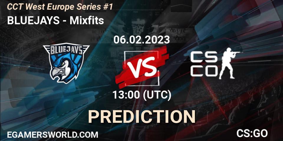 BLUEJAYS contre Mixfits : prédiction de match. 06.02.23. CS2 (CS:GO), CCT West Europe Series #1