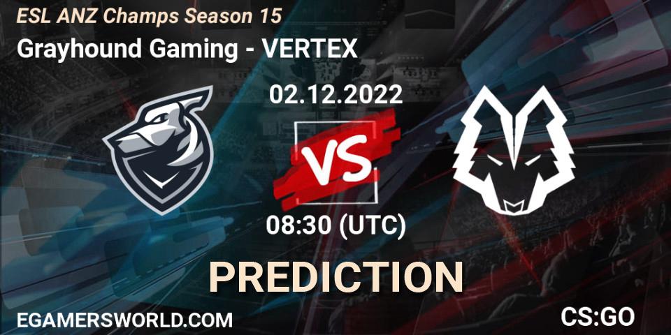 Grayhound Gaming contre VERTEX : prédiction de match. 02.12.22. CS2 (CS:GO), ESL ANZ Champs Season 15