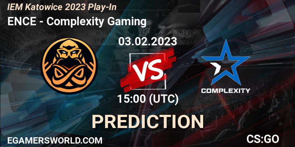 ENCE contre Complexity Gaming : prédiction de match. 03.02.23. CS2 (CS:GO), IEM Katowice 2023 Play-In