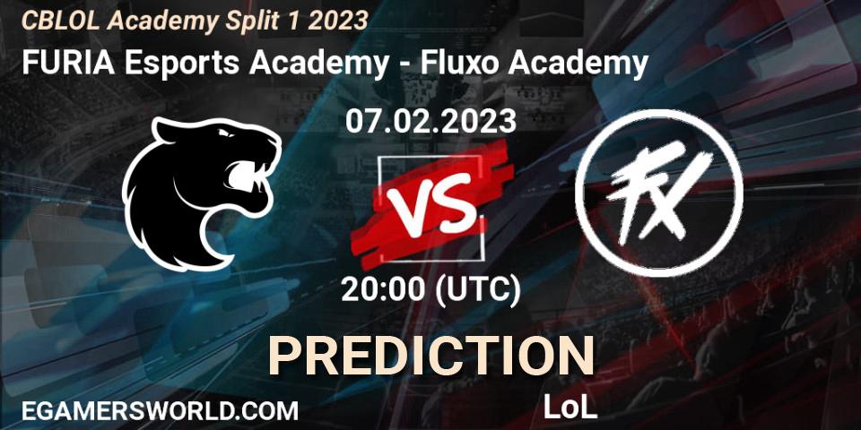 FURIA Esports Academy contre Fluxo Academy : prédiction de match. 07.02.23. LoL, CBLOL Academy Split 1 2023