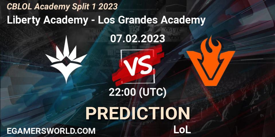 Liberty Academy contre Los Grandes Academy : prédiction de match. 07.02.23. LoL, CBLOL Academy Split 1 2023