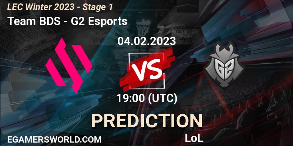 Team BDS contre G2 Esports : prédiction de match. 04.02.23. LoL, LEC Winter 2023 - Stage 1