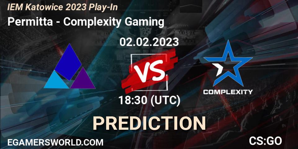 Permitta contre Complexity Gaming : prédiction de match. 02.02.23. CS2 (CS:GO), IEM Katowice 2023 Play-In