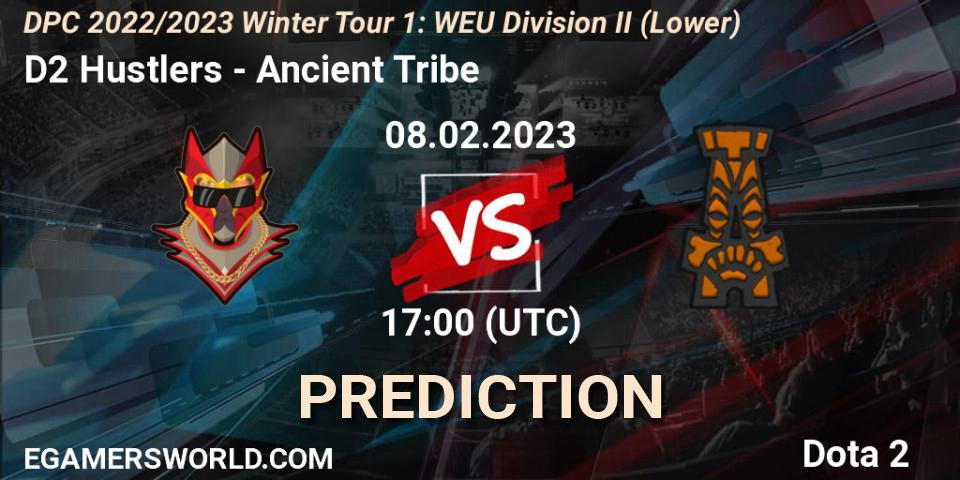 D2 Hustlers contre Ancient Tribe : prédiction de match. 08.02.23. Dota 2, DPC 2022/2023 Winter Tour 1: WEU Division II (Lower)