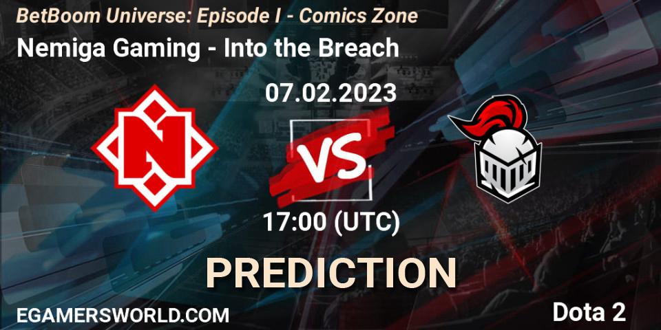 Nemiga Gaming contre Into the Breach : prédiction de match. 07.02.23. Dota 2, BetBoom Universe: Episode I - Comics Zone