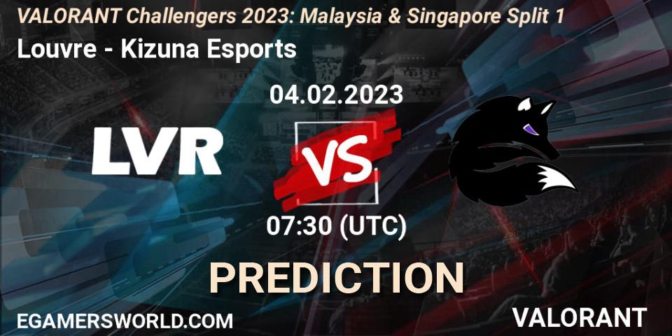 Louvre contre Kizuna Esports : prédiction de match. 04.02.23. VALORANT, VALORANT Challengers 2023: Malaysia & Singapore Split 1
