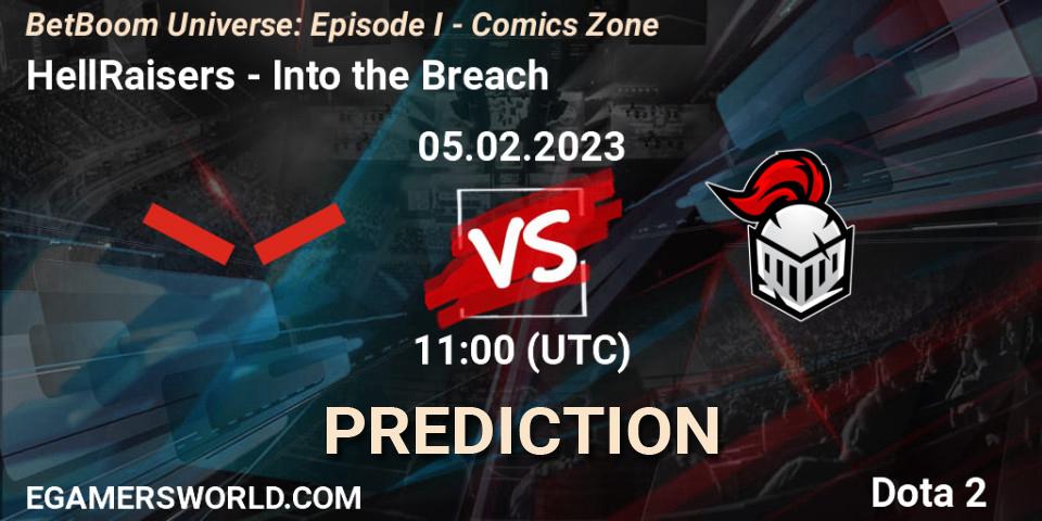 HellRaisers contre Into the Breach : prédiction de match. 05.02.23. Dota 2, BetBoom Universe: Episode I - Comics Zone