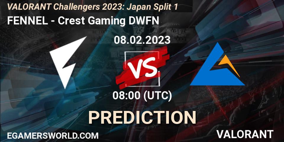 FENNEL contre Crest Gaming DWFN : prédiction de match. 08.02.23. VALORANT, VALORANT Challengers 2023: Japan Split 1