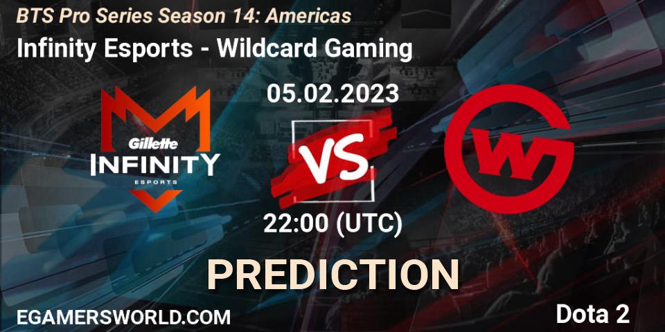 Infinity Esports contre Wildcard Gaming : prédiction de match. 05.02.23. Dota 2, BTS Pro Series Season 14: Americas