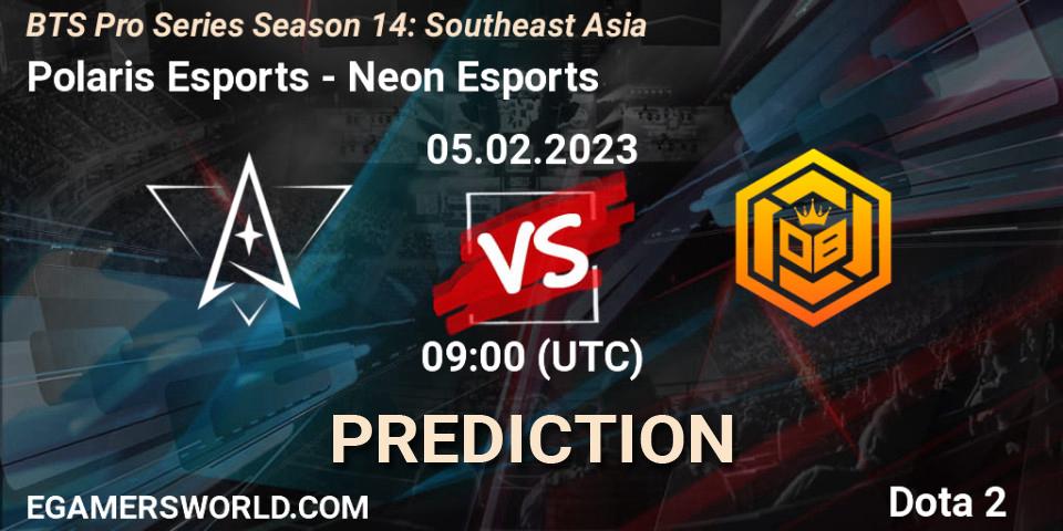 Polaris Esports contre Neon Esports : prédiction de match. 05.02.23. Dota 2, BTS Pro Series Season 14: Southeast Asia