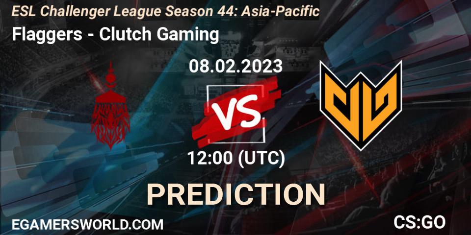 Flaggers contre Clutch Gaming : prédiction de match. 08.02.23. CS2 (CS:GO), ESL Challenger League Season 44: Asia-Pacific
